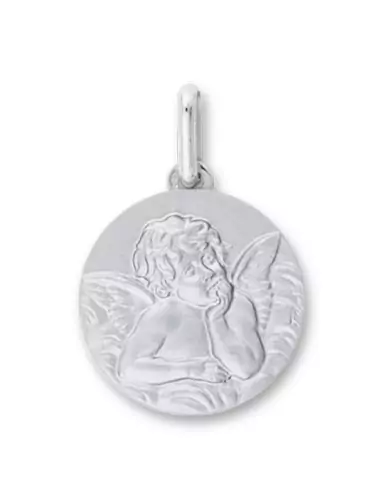 M&eacute;daille Ronde Ange Rapha&euml;l en Or Personnalisable
