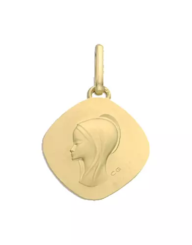 M&eacute;daille Vierge Losange en Or Personnalisable