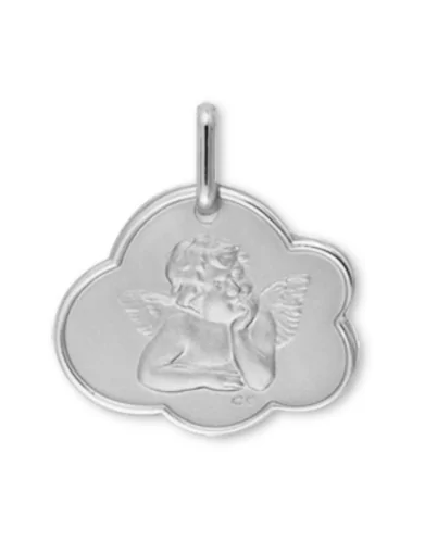 M&eacute;daille Nuage Ange Rapha&euml;l en Or Personnalisable