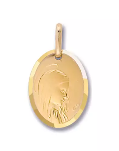 M&eacute;daille Vierge qui Prie en Or Personnalisable