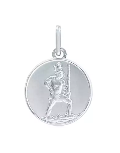 M&eacute;daille Ronde Saint Christophe en Or Personnalisable