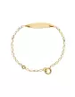 Gourmette B&eacute;b&eacute; Ovale avec Cha&icirc;ne Rada en Or Jaune 18K Personnalisable