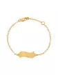 Gourmette B&eacute;b&eacute; Parchemin avec Cha&icirc;ne For&ccedil;at en Or Personnalisable