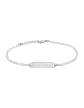 Bracelet Rectangle Grav&eacute; Adolescent(e) avec Maille Marine en Or Personnalisable