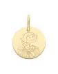 M&eacute;daille Petite Fille Fleur en Or - La F&eacute;e Galipette