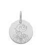 M&eacute;daille Petite Fille Fleur en Or - La F&eacute;e Galipette
