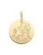 M&eacute;daille Petite Fille Papillons en or - La F&eacute;e Galipette