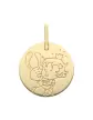 M&eacute;daille Petite Fille Lapin en Or - La F&eacute;e Galipette