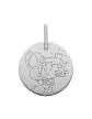 M&eacute;daille Petite Fille Lapin en Or - La F&eacute;e Galipette