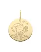 M&eacute;daille Petite Fille Oiseau en Or - La F&eacute;e Galipette