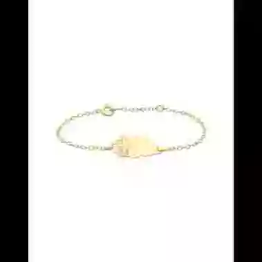 Gourmette Gar&ccedil;on C&oelig;ur B&eacute;b&eacute; en Or - La F&eacute;e Galipette image cachée
