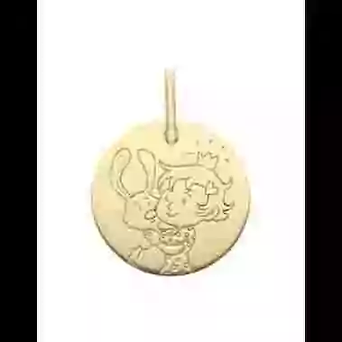 M&eacute;daille Petite Fille Lapin en Or - La F&eacute;e Galipette image cachée