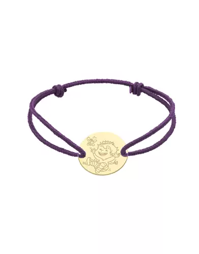 Bracelet Cordon Gar&ccedil;on Papillon en Or - La F&eacute;e Galipette