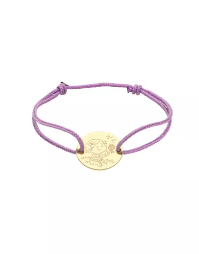 Bracelet Cordon Fille Oiseau en Or - La F&eacute;e Galipette