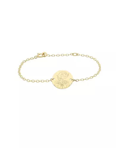Bracelet Cha&icirc;ne Fille Fleur en Or - La F&eacute;e Galipette