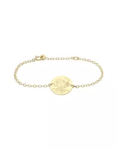 Bracelet Cha&icirc;ne B&eacute;b&eacute; Fille Oiseau en Or - La F&eacute;e Galipette