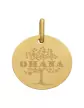 M&eacute;daille Ronde M Arbre de Vie Ohana en Or Personnalisable