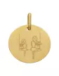 M&eacute;daille Ronde M Famille Balan&ccedil;oire en Or Personnalisable
