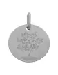 M&eacute;daille Ronde M Arbre de Vie Oiseaux en Or Personnalisable