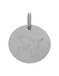 M&eacute;daille Ronde M Colombe en Or Personnalisable