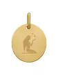 M&eacute;daille Ovale M Embl&egrave;me Zodiaque en Or &agrave; Personnaliser