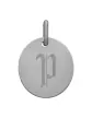 M&eacute;daille Ovale M Lettre Grav&eacute;e Style Gothique en Or &agrave; Personnaliser