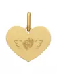 M&eacute;daille C&oelig;ur M Ange Petits Pieds en Or &agrave; Personnaliser