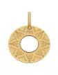 M&eacute;daille Ronde Ajour&eacute;e M Tribal en Or &agrave; Personnaliser