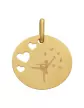 M&eacute;daille Ronde M Ajour&eacute;e Coeurs Danseuse