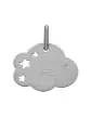 M&eacute;daille Nuage M Ajour&eacute;e &Eacute;toiles Colombe