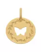 M&eacute;daille Papillon Ajour&eacute; M D&eacute;cor Laurier