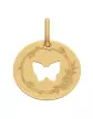 M&eacute;daille Papillon Ajour&eacute; M D&eacute;cor Fleur