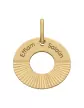 M&eacute;daille &agrave; Personnaliser en Or Cercle Soleil