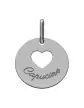M&eacute;daille Ronde Or C&oelig;ur Ajour&eacute;e Personnalisable
