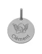 M&eacute;daille Ronde Or Ange Personnalisable