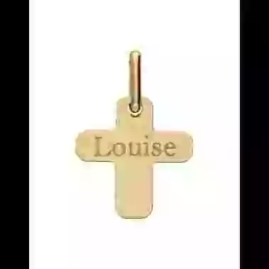Pendentif Croix en Or &agrave; Personnaliser image cachée