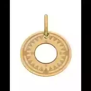 M&eacute;daille Rond Ajour&eacute; M D&eacute;cor Boussole image cachée