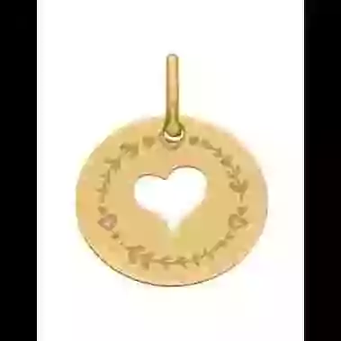 M&eacute;daille Coeur Ajour&eacute; M D&eacute;cor Coeur image cachée