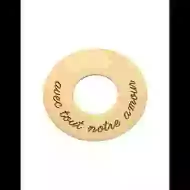 M&eacute;daille &agrave; Personnaliser en Or Cercle image cachée