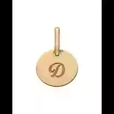 Petite M&eacute;daille Ronde Personnalisable en Or image cachée