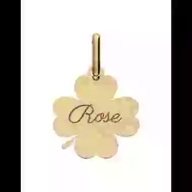 Pendentif Tr&egrave;fle en Or &agrave; Personnaliser image cachée
