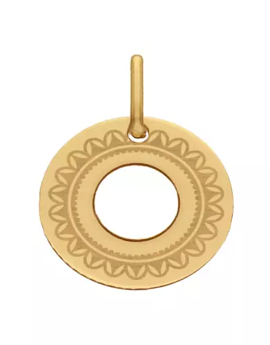 M&eacute;daille Ronde Ajour&eacute;e M Mandala