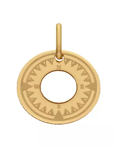 M&eacute;daille Rond Ajour&eacute; M D&eacute;cor Boussole
