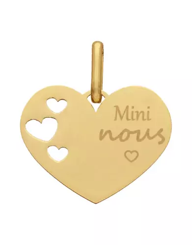 M&eacute;daille Coeur M Ajour&eacute;e Coeurs Mini Nous