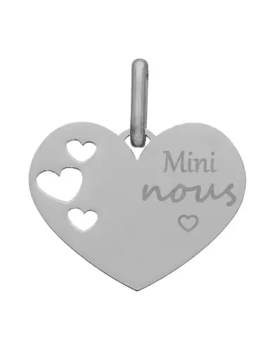 M&eacute;daille Coeur M Ajour&eacute;e Coeurs Mini Nous