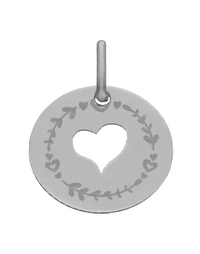 M&eacute;daille Coeur Ajour&eacute; M D&eacute;cor Coeur