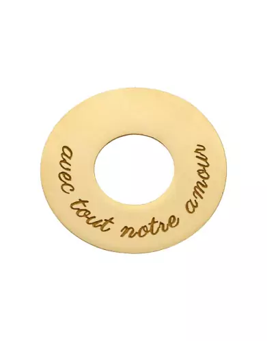 M&eacute;daille &agrave; Personnaliser en Or Cercle