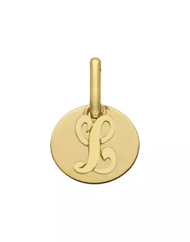 Petite M&eacute;daille Ronde Initiale Personnalisable en Or