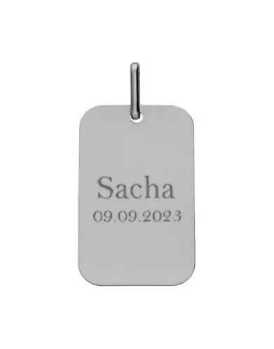 M&eacute;daille Rectangle Or &agrave; Personnaliser