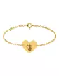 Bracelet C&oelig;ur en Or sur cha&icirc;ne &agrave; personnaliser avec une empreinte